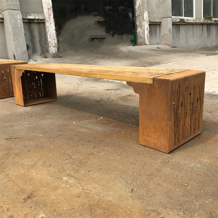Outdoor corten bench 3 Outdoor corten bench 3