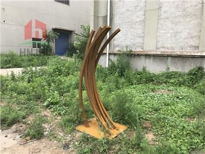 Stor rust corten stål utendørs skulptur