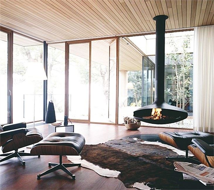 Hang Fire Place Modern Hanging Fireplace