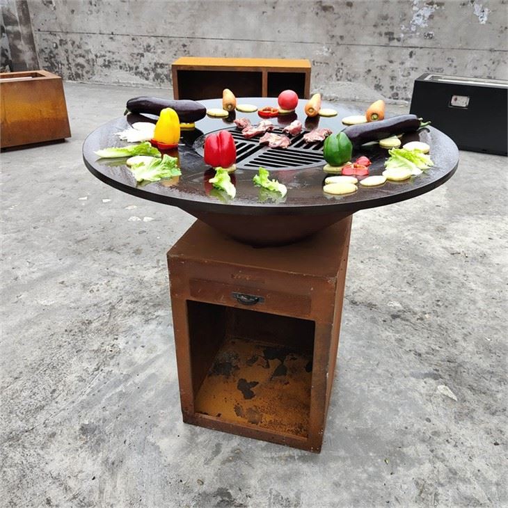 Rust Corten Stål Brasero Grills