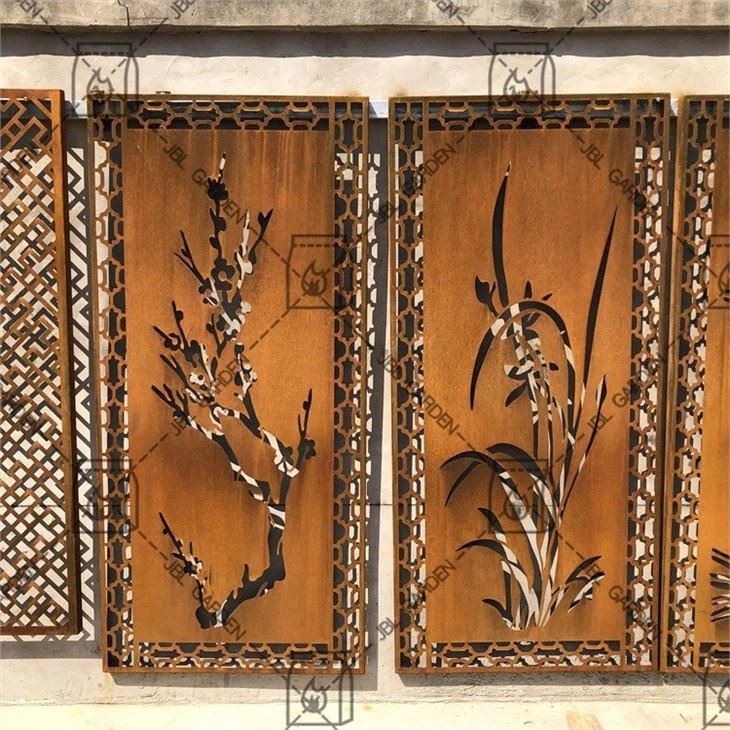Kombinasjon Corten Steel Dekorative Privacy Screens