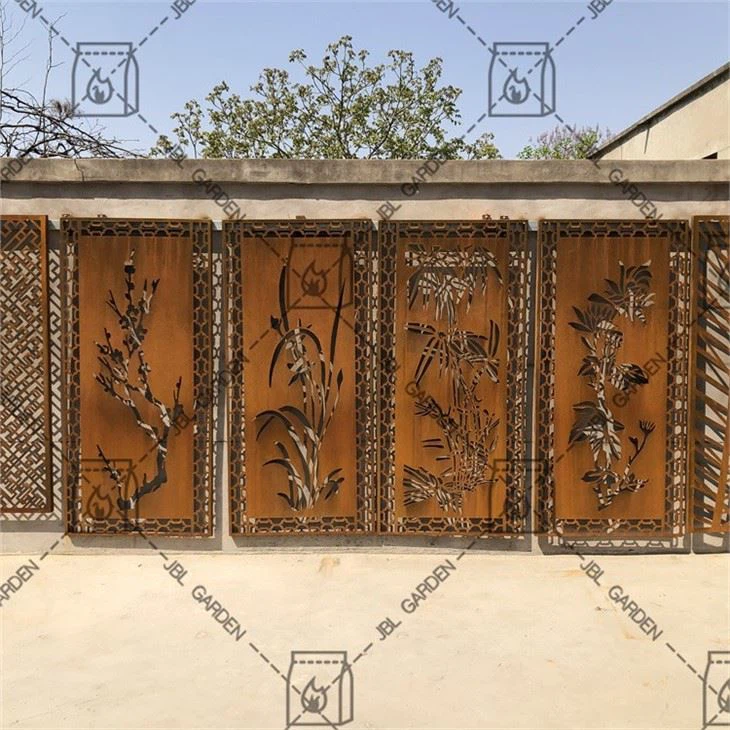 Custom Laser Cutting Corten Steel Fence