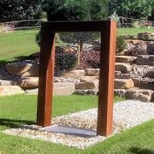 GATE DESIGN CORTEN STÅL FONTENE VANN FEATURE SKULPTUR