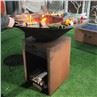 Campingved-Brennende grillbranngraver