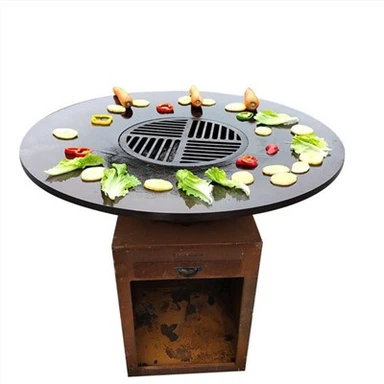 Corten Steel Grill Kullgriller Sammenleggbar BBQ