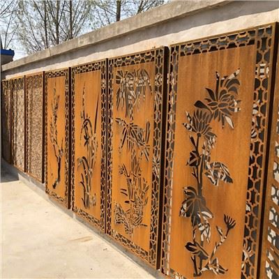 Corten Steel Privacy Art Metallskjermer Paneler