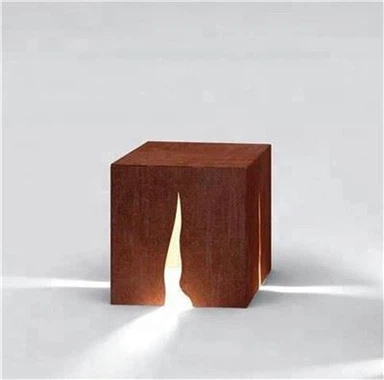 Landskap Rusty Corten Steel Metal Pullert