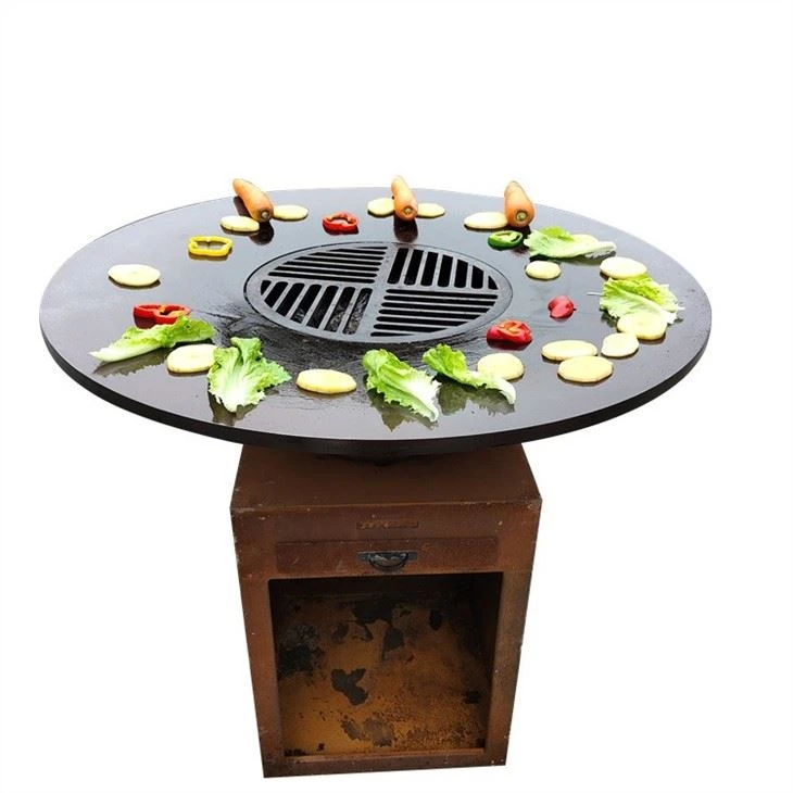 Wood Burning Metal Barbecue