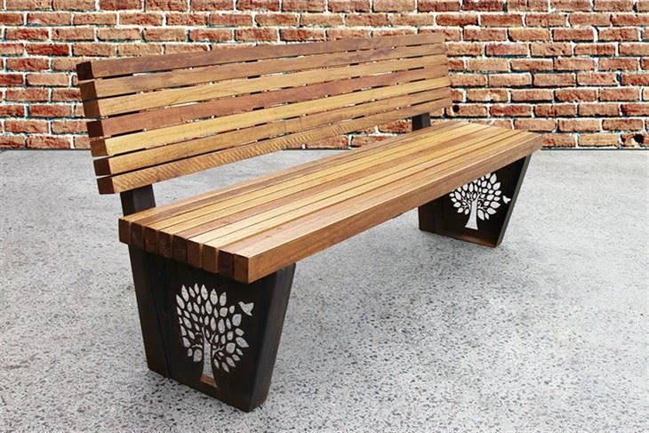 Corten stålbenkben