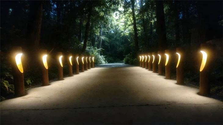 Corten Steel Crescent Garden Bollard Light best