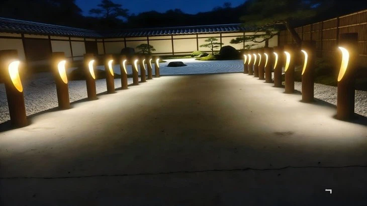Corten Steel Crescent Garden Bollard Light factory