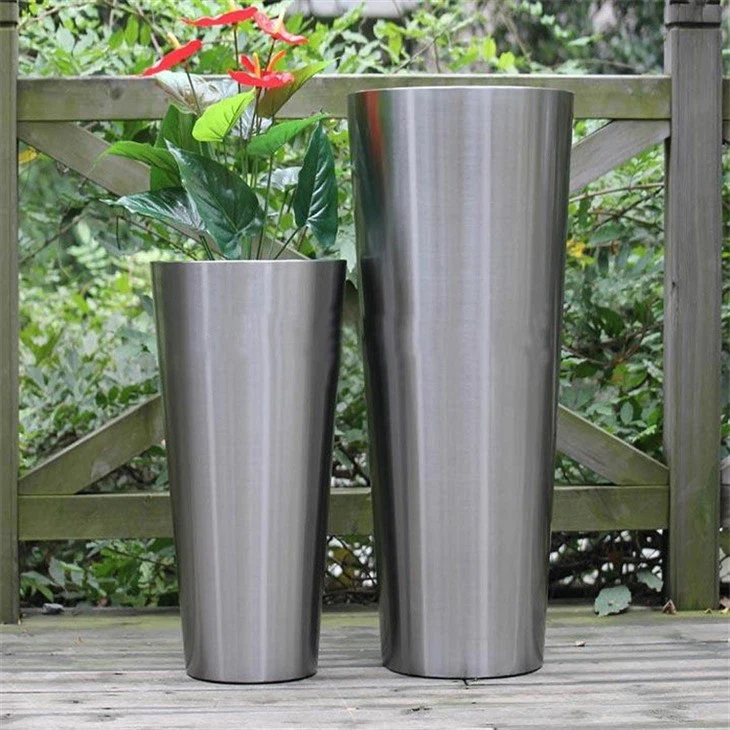 Deluxe Stainless Steel Flower Pot