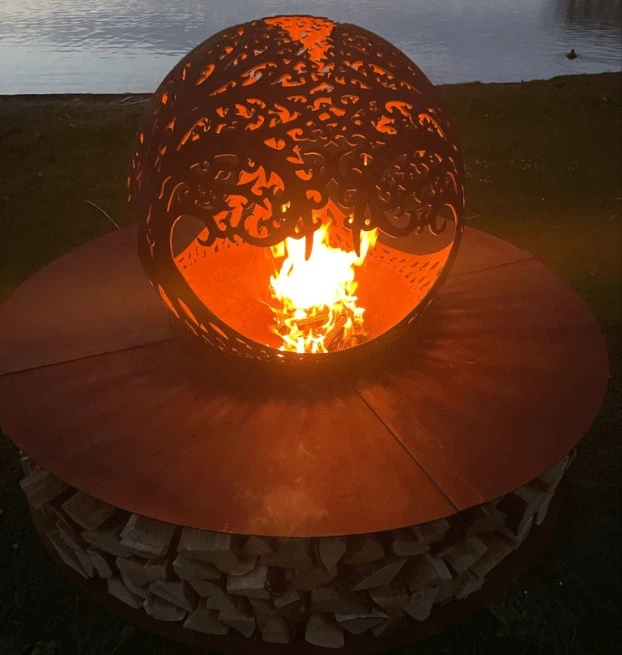 Firepit Table With Wood Storage