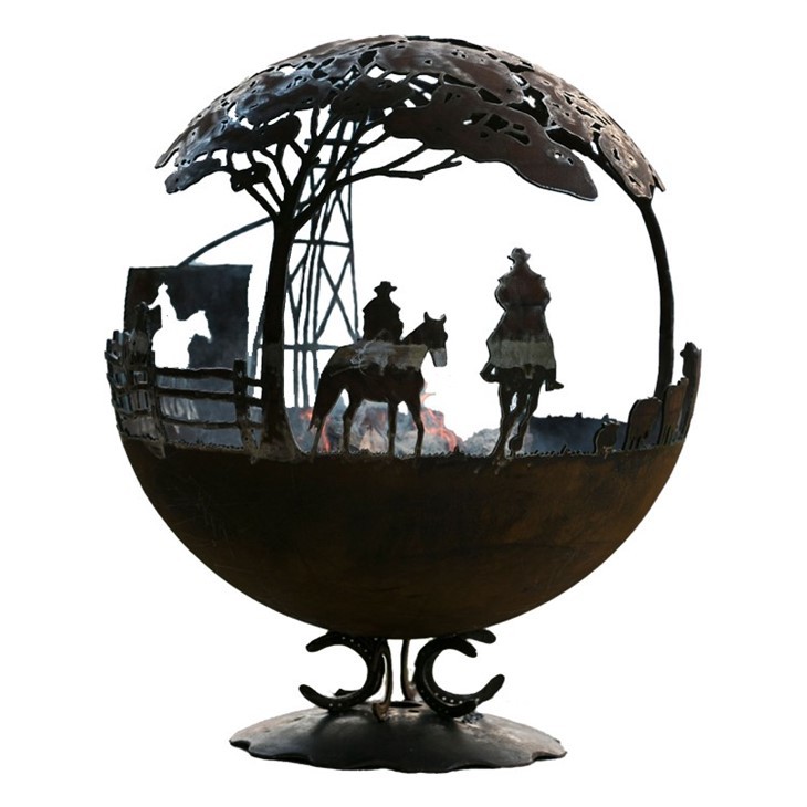 Laser Cutting Metal Fire Pit Sphere