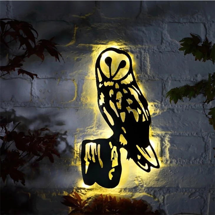 LED Black Metal Wall Art