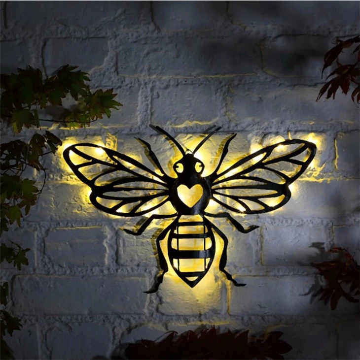 LED Black Metal Wall Art