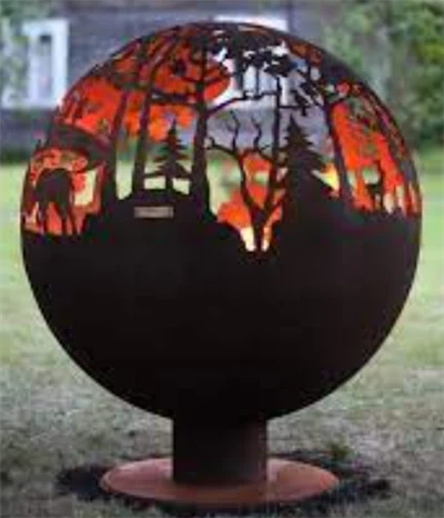 Corten Steel Fireball Kuler
