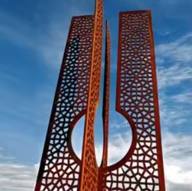 Hage stål abstrakt skulptur